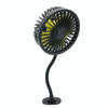 F408 Car Silicone Hose Fan Multi-Angle Adjustment USB Fan(Black)