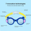 JIEHU JH8560 Children Waterproof and Anti-fog Cartoon Cat Shape Swimming Goggles(Red Blue)