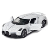 1:32 Alloy Sports Car Model With Sound And Light Boy Toy Car Decoration(White)