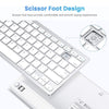 WB-8022 Ultra-thin Wireless Bluetooth Keyboard for iPad, Samsung, Huawei, Xiaomi, Tablet PCs or Smartphones, Russian Keys(Silver)