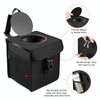 FUNADD Portable Folding Car Back Seat Hook Garbage Can Car Storage Box (Black)