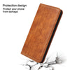 For iPhone XR Retro Tree Bark Texture PU Magnetic Horizontal Flip Leather Case with Holder & Card Slots & Wallet(Khaki)