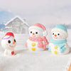 3pcs Christmas Lovely Micro Landscape Snow Ornament Decorative Accessories, Style: No.17 Swimming Circle Old Man