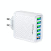 6-Ports Multifunctional Quick Charging USB Travel Charger Power Adapter, Model: White EU Plug