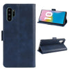Dual-side Magnetic Buckle Horizontal Flip Leather Case for Galaxy Note 10 Pro, with Holder & Card Slots & Wallet & Photo Frame(Dark Blue)