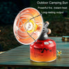 Outdoor Camping Heater Mini Portable Gas Heater Burner Fishing Gas Fireplace(Black)