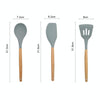13 in 1 Silicone Wood Handle Heat-resistant Cooking Cutlery Sets Kitchen Tools with Small Container