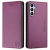 For Samsung Galaxy A54 5G RC01 Dual-Folded Magnetic Suction RFID Leather Phone Case(Violet)