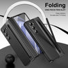 For Samsung Galaxy Z Fold5 Integrated PC + PU Phone Case with Pen / Pen Box(Black)