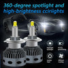 V1 1 Pair H4 55W 6000K 11000LM Car 6 Sides LED Headlight(Cool White)