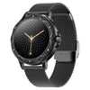 CF12 1.2 inch Waterproof Smart Steel Strap Wristband Support Heart Rate Monitoring / Blood Pressure Monitoring(Black)