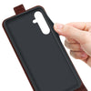 For Samsung Galaxy A16 5G R64 Texture Vertical Flip Leather Phone Case(Brown)