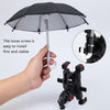 CYCLINGBOX Bicycle Mobile Phone Bracket With Parasol Rider Mobile Phone Frame, Style: Handlebar Installation (Red)