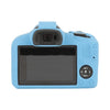 For Canon EOS R100 Litchi Texture Soft Silicone Protective Case(Blue)