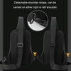 WEPOWER Men Chest Bag Multifunctional Waterproof Riding Casual Shoulder Crossbody Bag(Black)