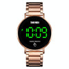 SKMEI 1550 Simple and Stylish LED Touch Screen Men  Watch Waterproof Stainless Steel With Electronic Watch(Rose Gold)