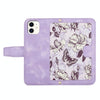 For iPhone 11 Floral Pattern Leather Phone Case with Lanyard(Light Purple)
