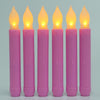 LED Electronic Candle Lights Flameless Long Rod Christmas Candle, Spec:Flashing Yellow Light-Pink