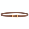 105cm Women Leather Belt Casual Versatile Retro Belt Jeans Waist Band(Caramel Colour)