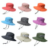 9002 Summer Women Outdoor Sun Hats Fisherman Hat With Ponytail Hole(Monochrome Adult Beige)