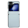 For Samsung Galaxy Z Flip6 Integrated Magnetic Axis Solid Color Leather Texture Phone Case(Blue)