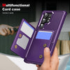 For Samsung Galaxy S24 Ultra 5G Horizontal Flip Card Bag Holder Leather Phone Case(Purple)