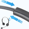 VT200D Double Ears Telephone Headset Operator Headset With Mic,Spec: Crystal Head