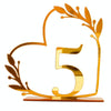 Acrylic Home Decor Wedding Digital Dinning Table Number Plate Seat Sign DIY Mirror Table Setting, Number: 5