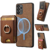 For Samsung Galaxy A13 4G Retro Splitable Magnetic Stand Card Bag Leather Phone Case(Brown)