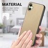 For Samsung Galaxy A04e / F04 / M04 Twill Fabric Leather Skin Back Phone Case(Khaki)