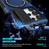 For Samsung Galaxy S24 Ultra 5G Sliding Camshield MagSafe Holder TPU Hybrid PC Phone Case(Royal Blue)
