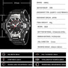 SMAEL 8028 Sports Waterproof Men Watch Outdoor Mountaineering Wear-resistant Wrist Watch(Black Rose Gold)