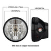 Motorcycle 7 Inch LED Headlamp Angel Ring Steering Function With Bracket(Shock Absorber Diameter 35-43MM)