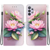 For Samsung Galaxy A32 5G Crystal Texture Colored Drawing Leather Phone Case(Lotus)