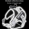 Heavy Duty Dog Harness, No-Pull, Breathable, Reflective, Black, S