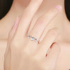 925 Sterling Silver Heart Diamond Ring Women Wedding Engagement Jewelry, Ring Size:6