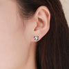 Panda S925 Sterling Silver Earrings Temperament Female Earrings