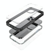For iPhone 12 Pro Max Waterproof Dustproof Shockproof Transparent Acrylic Protective Case(Black)