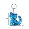10 PCS PET Sequins Reflective Cat Keychain Bag Car Pendant, Colour: Rose Red 11