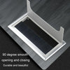 ABS Table Rectangle Wire Hole Cover Outlet Port With Brush PC Desk Cable Organizer, Size: 80x160mm White