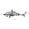 MoFun SW-021 DIY Stainless Steel AH-64 Helicopter Gunship Assembling Blocks