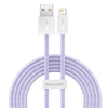 Baseus CALD000505 Dynamic Series 2.4A USB to 8 Pin Fast Charging Data Cable, Cable Length:2m(Purple)