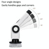 7 In 1 Electric Spin Scrubber Rechargeable Waterproof Floor Clean Bush with 23.6 Inch Adjustable Handle(Grey)