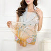 Autumn and Winter Ladies Wild Chiffon Thin Long Scarf Decorated Scarf Shawl, Width:10cm(Water Blue)