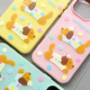 For iPhone 13 Pro Max Skin Feeling Jelly TPU Hybrid PC Phone Case(Puppy Crayon Drawing Yellow)
