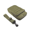 Outdoor Phone Carrying Case Pouch Nylon Crossbody Shoulder Cell Phone Holster Waist Belt Wallet Bag with Carabiner(Army Green)