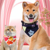 Pet Triangle Bib, Cartoon Cat & Dog Drool Scarf (Style 05)