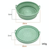 Air Fryer Grill Mat High Temperature Resistant Silicone Baking Tray, Specification: Round Green