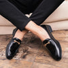 Pointed Set Men Leather Shoes, Size:47(Leather Surface Black)