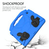 For Huawei MediaPad T5 10.1 inch EVA Children Falling Proof Flat Protective Shell With Thumb Bracket(Blue)